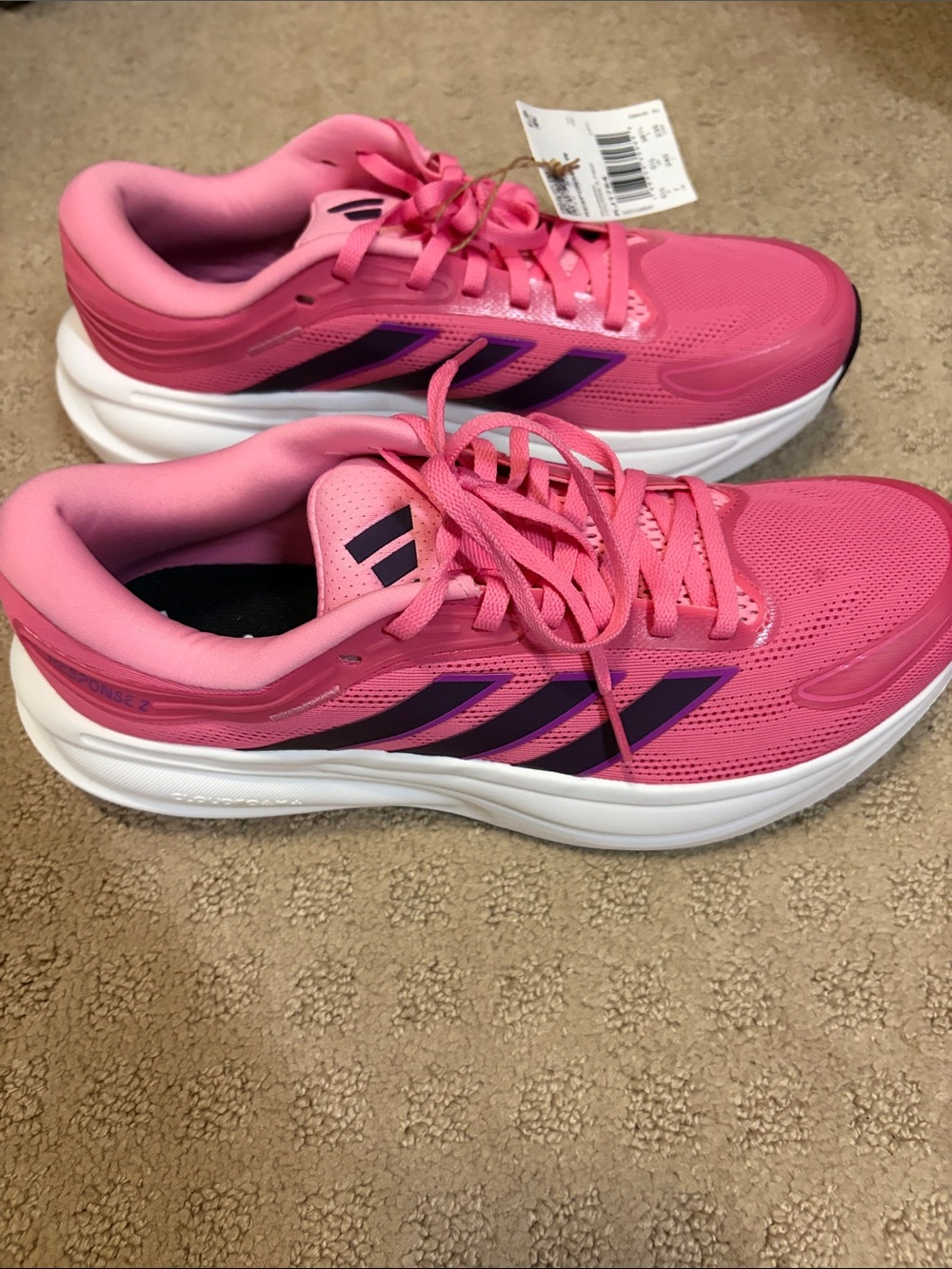 Adidas Response 2 W Women's Athletic Shoes Pink & Purple US 7